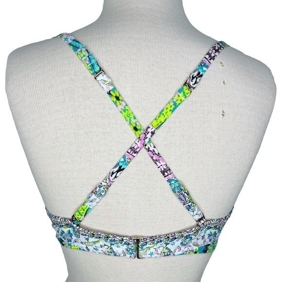 Victoria's Secret Bikini Top 36C * The Angel Convertible Underwire Paisley Swim - Picture 5 of 9